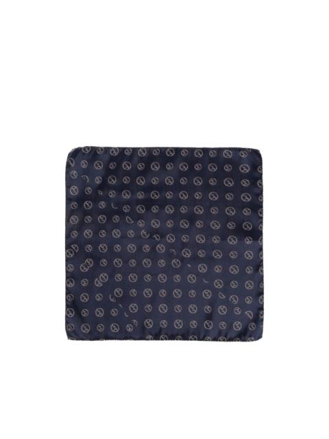 patterned silk pocket square