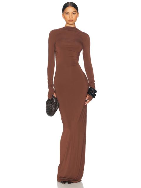 Jersey Backless Maxi Dress