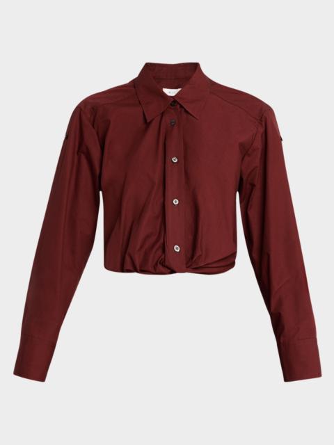 Leo Gathered Button-Front Top