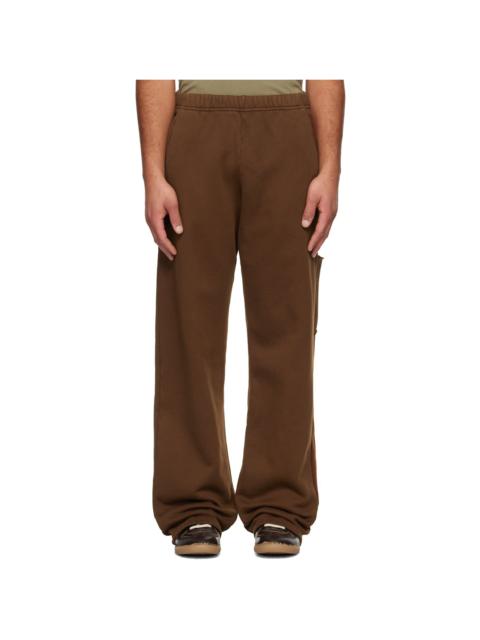 Brown Heavyweight Utility Puddle Sweatpants