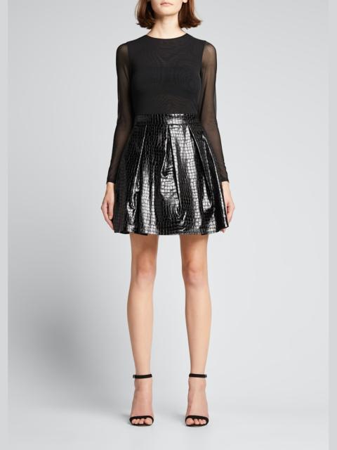 Chara Vegan-Leather Party Dress