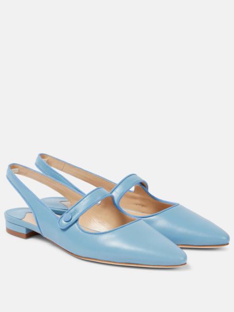 Campariflatsli leather slingback flats