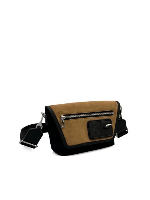 mini Flex zip logo-patch messenger bag