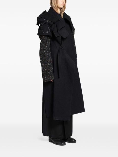 double-layered belted coat