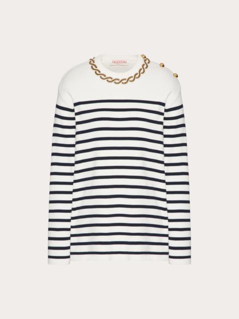 EMBROIDERED COTTON SWEATER