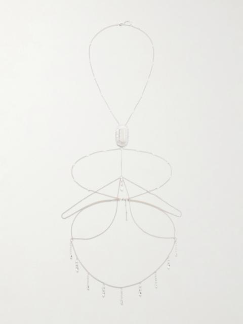 Silver-tone Crystal Body Chain