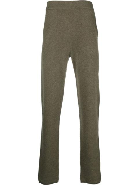 fine-knit straight-leg trousers
