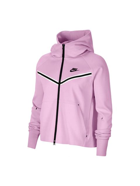 (WMNS) Nike Sportswear TCH FLC WR Hoodie FZ BEYOND 'PINK' CW4299-680