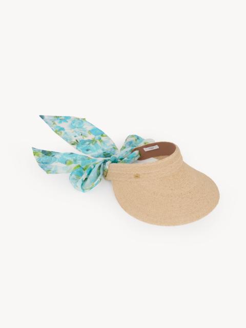 THE CHLOÉ VISOR IN RAFFIA