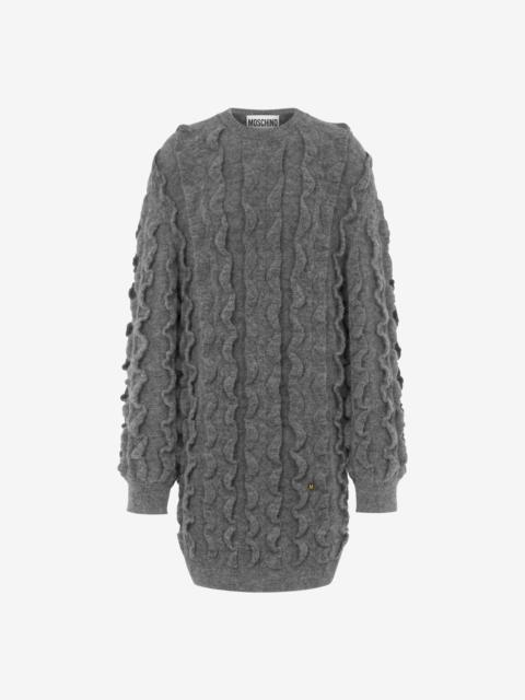 DRESS IN STRETCH MOHAIR GOLDEN M