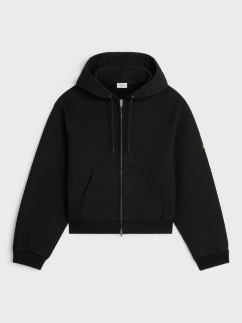 zipped hoodie IN cotton fleece