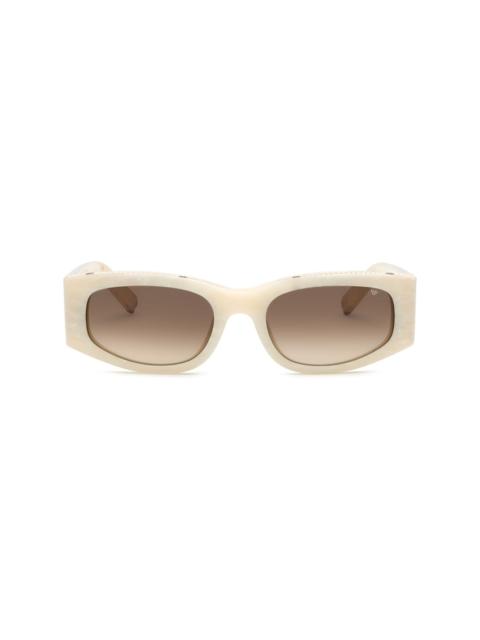round-frame crystal-embellished sunglasses