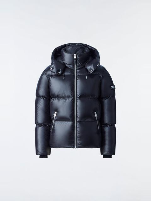 KENT-Z lustrous light down jacket with hood
