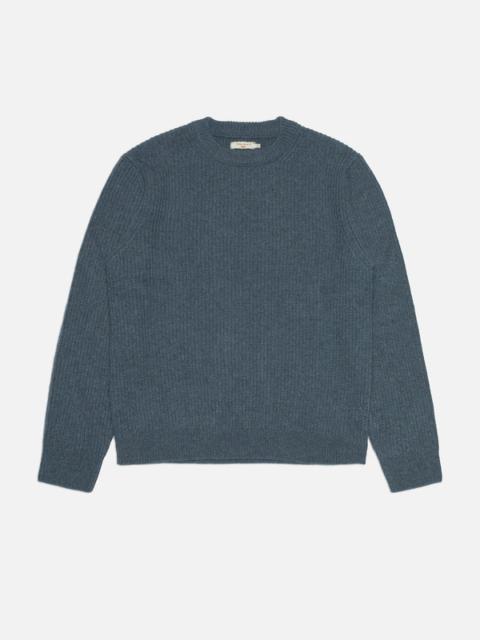 August Rib Wool Sweater Bluemelange