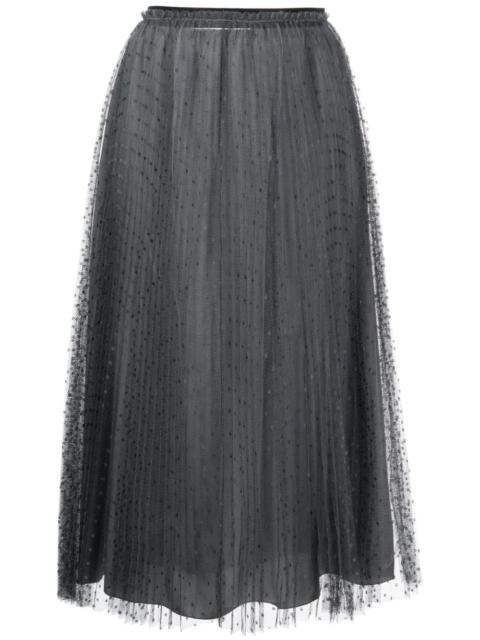 Point D'esprit midi skirt