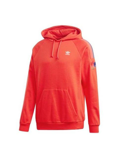 adidas originals 3Dtf 3 Stp Hood logo Printing raglan sleeve hooded Sports Pink Red Fluorescence GE6