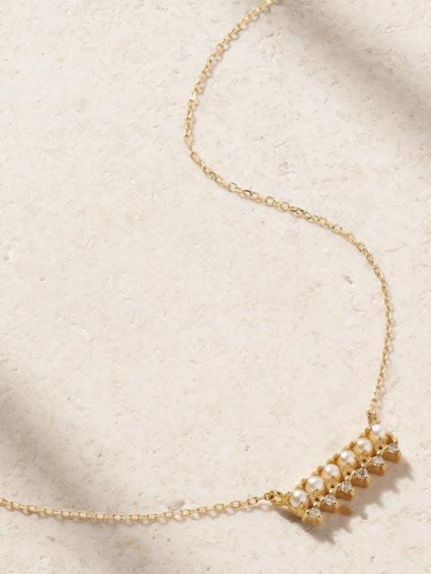 The Little Things 14-karat Gold, Diamond And Pearl Necklace