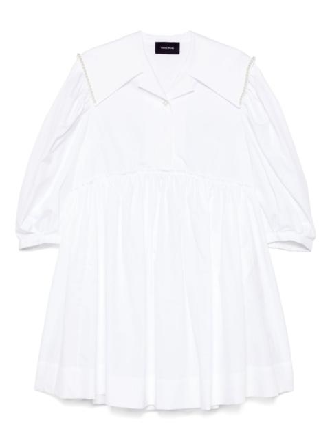 beaded sailor-collar mini dress