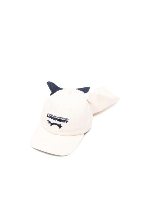 colour block bunny cap