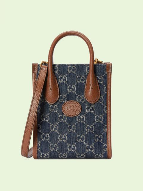 Mini tote bag with Interlocking G