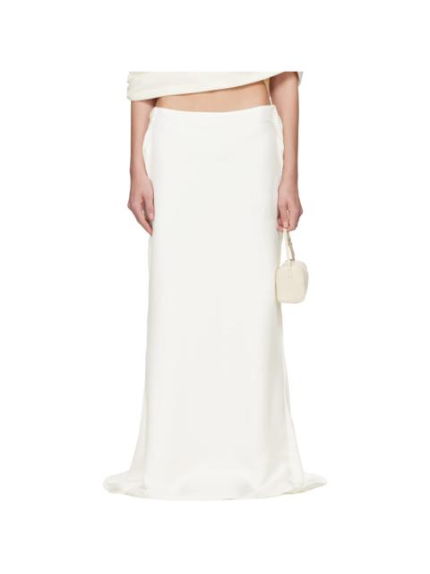 SSENSE Exclusive Bridal Capsule Silk Bustle Maxi Skirt