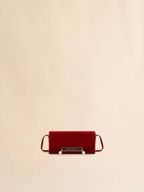 RED SUEDE VHS E/W CLUTCH