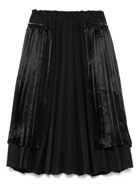 pleated midi skirt