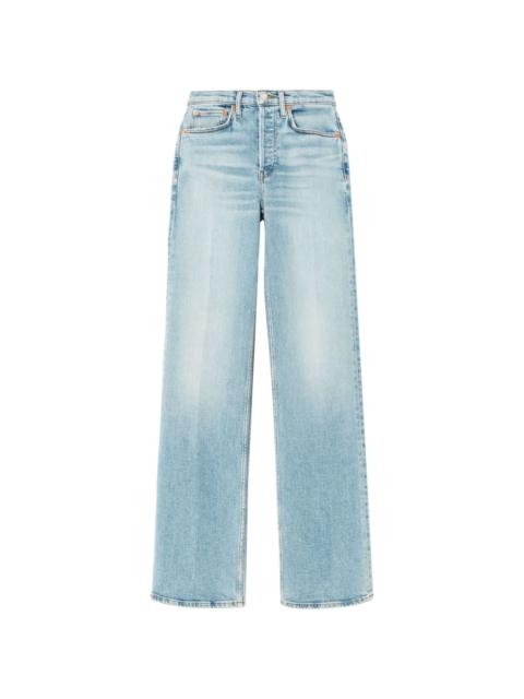 logo-patch straight-leg jeans