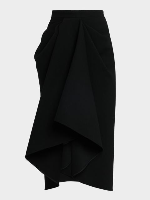 Draped Midi Skirt