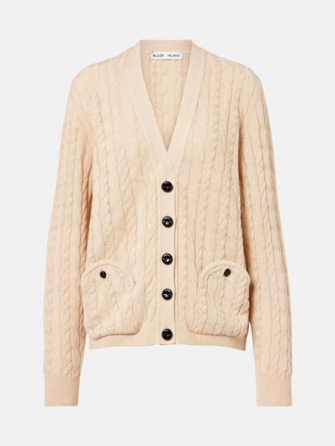 Ket cable-knit cotton cardigan