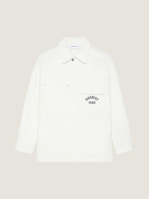 OVERSHIRT IN COTTON WITH GIVENCHY PARIS EMBROIDERY