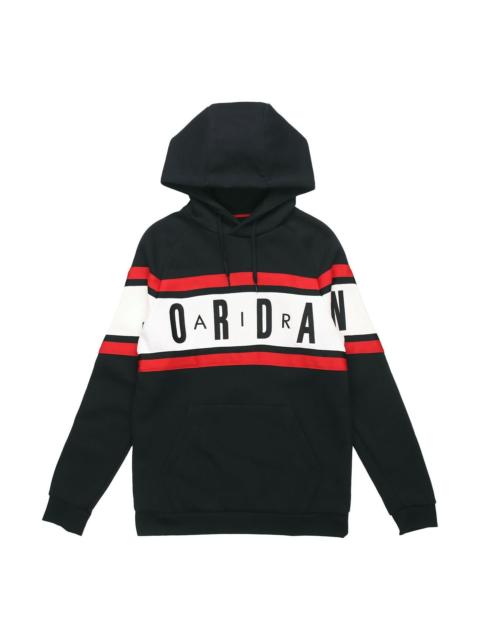 Air Jordan Air Fleece Pullover Hoodies Athleisure 'Black' BQ5655-010