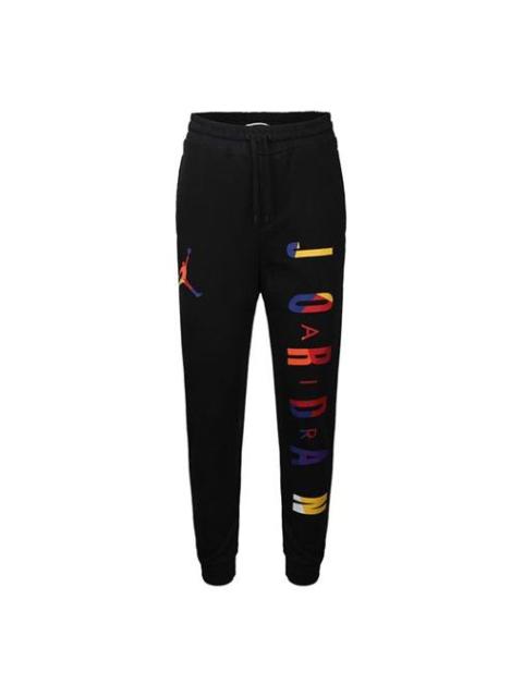 Air Jordan Rivals Loopback Colorful Alphabet Logo Sports Long Pants Black CJ7884-010