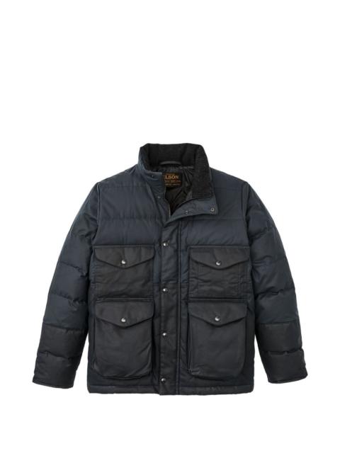 flap-pocket padded jacket