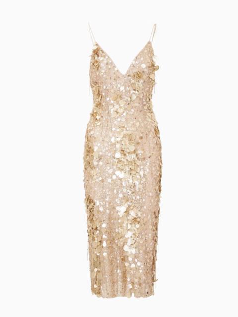 Kayleen Sequin Paillette Midi Dress