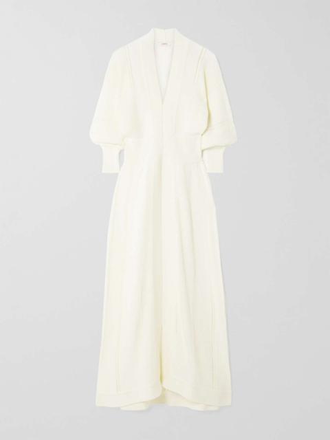 Crocheted cotton-blend maxi dress
