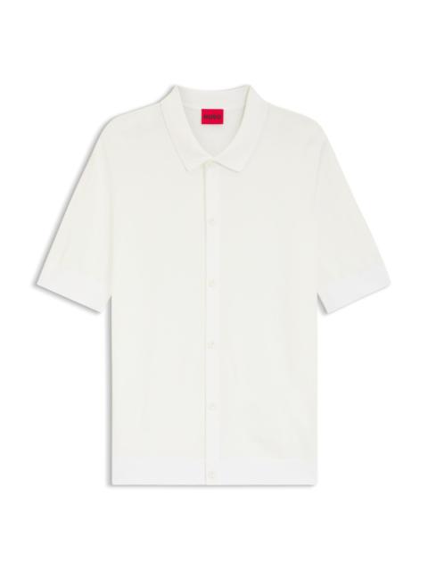 REGULAR-FIT SHIRT WITH KNITTED STRUCTURE