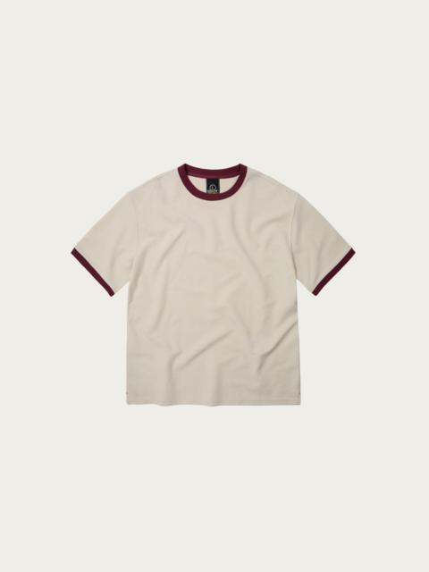 Terry Ringer Half Tee - White