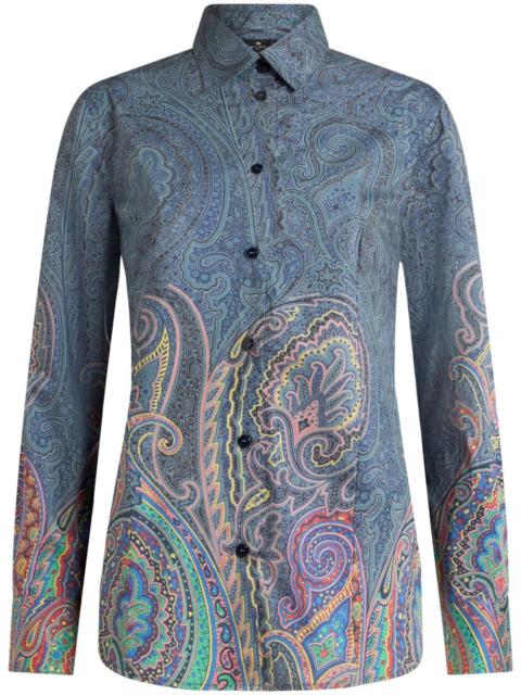 paisley-print shirt