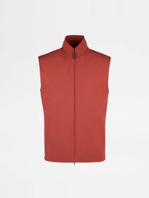 VEST IN TECHNICAL FABRIC - ORANGE