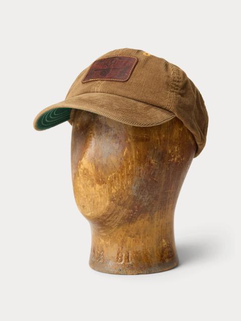 Leather-Patch Corduroy Trucker Cap