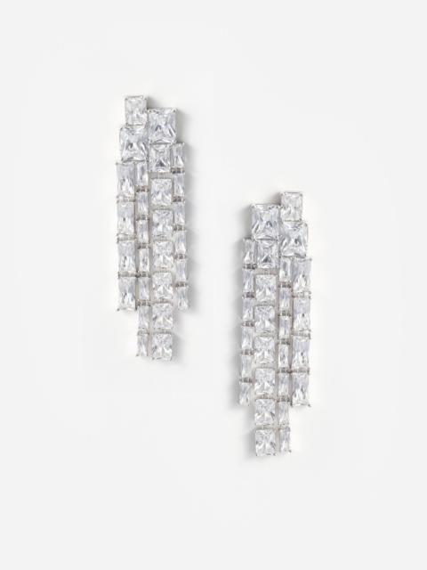 Square Crystal Dangle Earrings