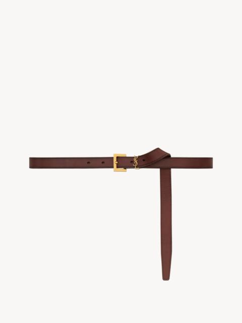 cassandre thin belt in vegetable-tanned leather