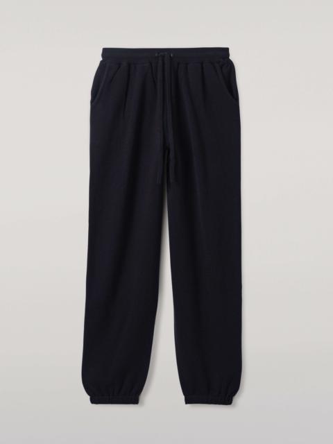 Tapered Cashmere Navy Joggers