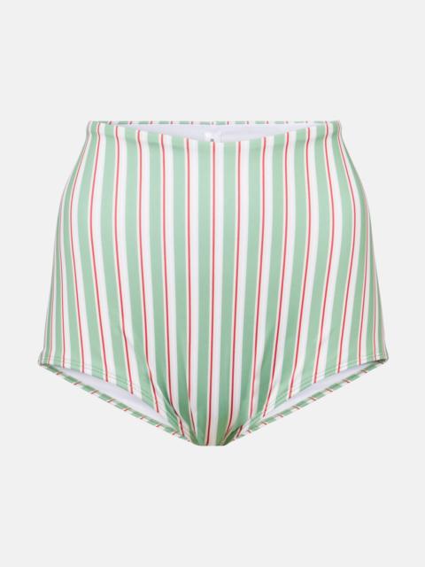 Yuri striped bikini bottoms