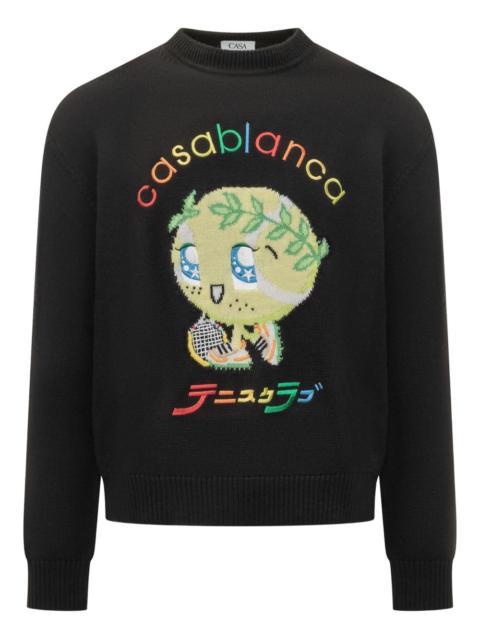 intarsia-knit crew-neck sweater