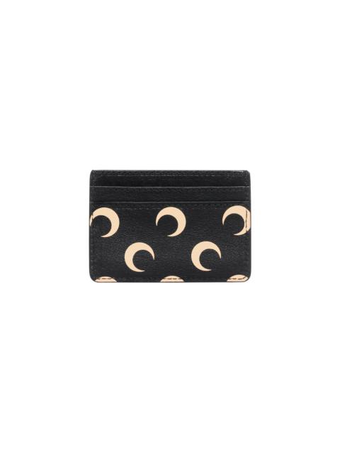 Moon Screenprint Leather Card Holder