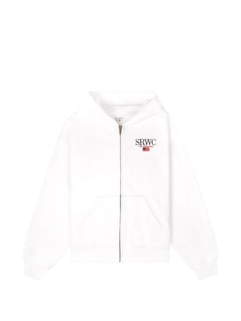 zipped hooded sweatshirt