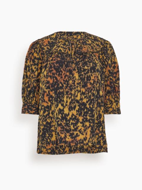 Blaire Short Sleeve Blouse in Savannah