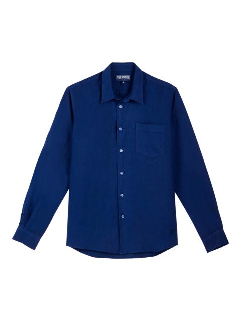 Men Linen Shirt Solid